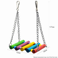 HKM-344531 Colorful Suspension Bridge Swing Stand with Peony Design