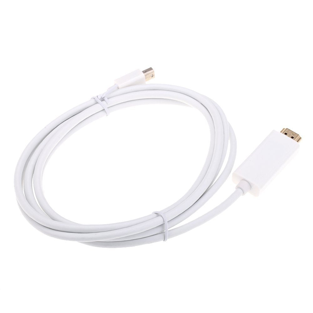 HKM-344787 Mini DisplayPort to HDMI Adapter Cable, 1.8m, White, Copper Wire for Personal Computers