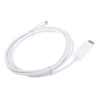 HKM-344787 Mini DisplayPort to HDMI Adapter Cable, 1.8m, White, Copper Wire for Personal Computers