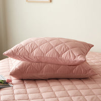 HKM-344915 Antibacterial Pure Cotton Quilted Pillow Protective Cover – Available in Multiple Colors