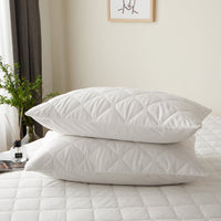 HKM-344915 Antibacterial Pure Cotton Quilted Pillow Protective Cover – Available in Multiple Colors
