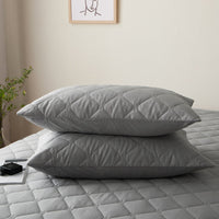 HKM-344915 Antibacterial Pure Cotton Quilted Pillow Protective Cover – Available in Multiple Colors