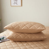 HKM-344915 Antibacterial Pure Cotton Quilted Pillow Protective Cover – Available in Multiple Colors