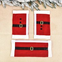 HKM-345043 Flannelette Three-Piece Christmas Refrigerator Handle Gloves Set