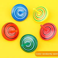 HKM-345171 Colorful Wooden Spinning Top Fidget Toy for Stress Relief - 3 Pack Set