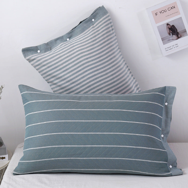 HKM-345491 Three-Layer Soft Cotton Pillowcase in Modern European Style