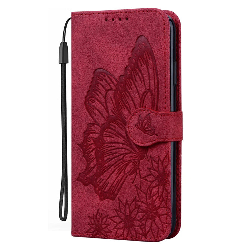HKM-345683 Embossed Leather Phone Case with Big Bowknot for Apple and Samsung Models