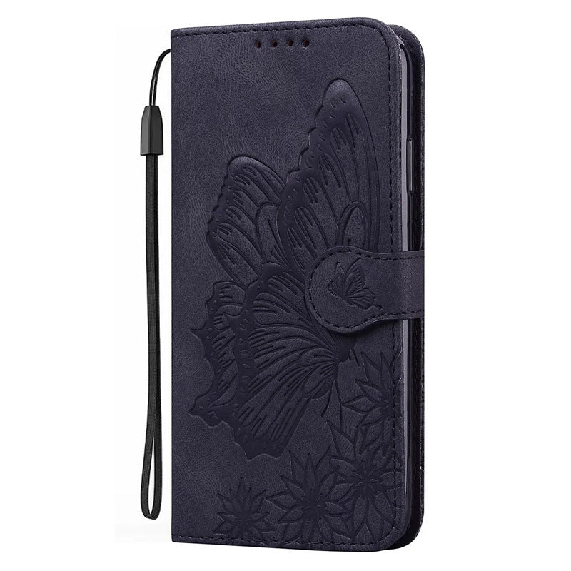 HKM-345683 Embossed Leather Phone Case with Big Bowknot for Apple and Samsung Models