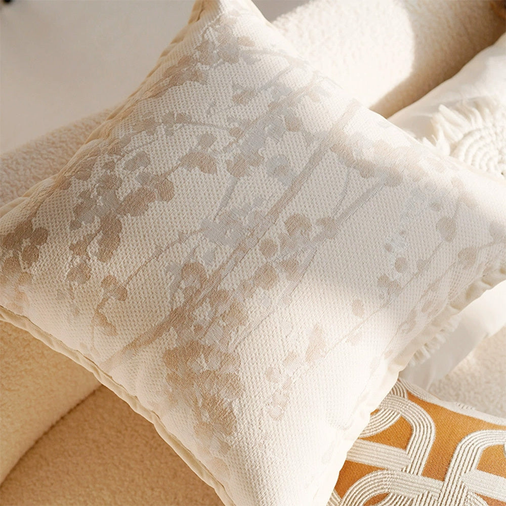 HKM-345875 Nordic Style Geometric Throw Pillow Cover with Tassels - Caramel Cotton Linen Blend, 45x45CM / 30x50CM