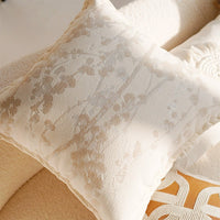 HKM-345875 Nordic Style Geometric Throw Pillow Cover with Tassels - Caramel Cotton Linen Blend, 45x45CM / 30x50CM