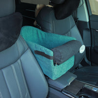 HKM-345875 Removable Washable Cloth Car Armrest Box for Pets in Green and Black