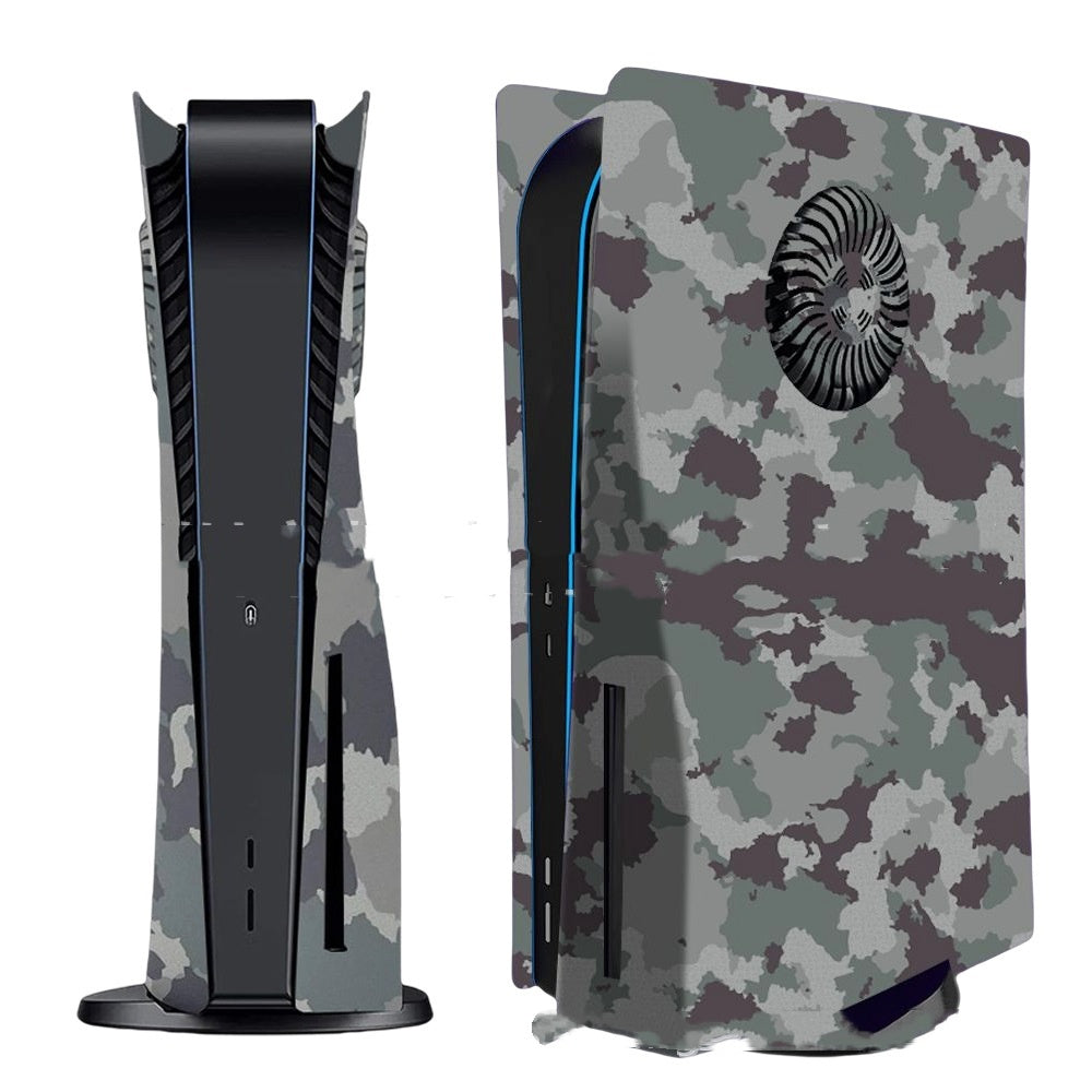HKM-345939 PS5 Camouflage Shell with Ventilation Cooling Hole - Durable ABS Construction, 43*28*5.5cm