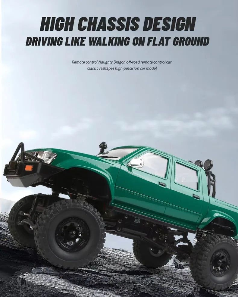 HKM-346003 1/16 Scale 4WD Electric Off-Road Rock Crawler Remote Control Truck for Boys and Teens