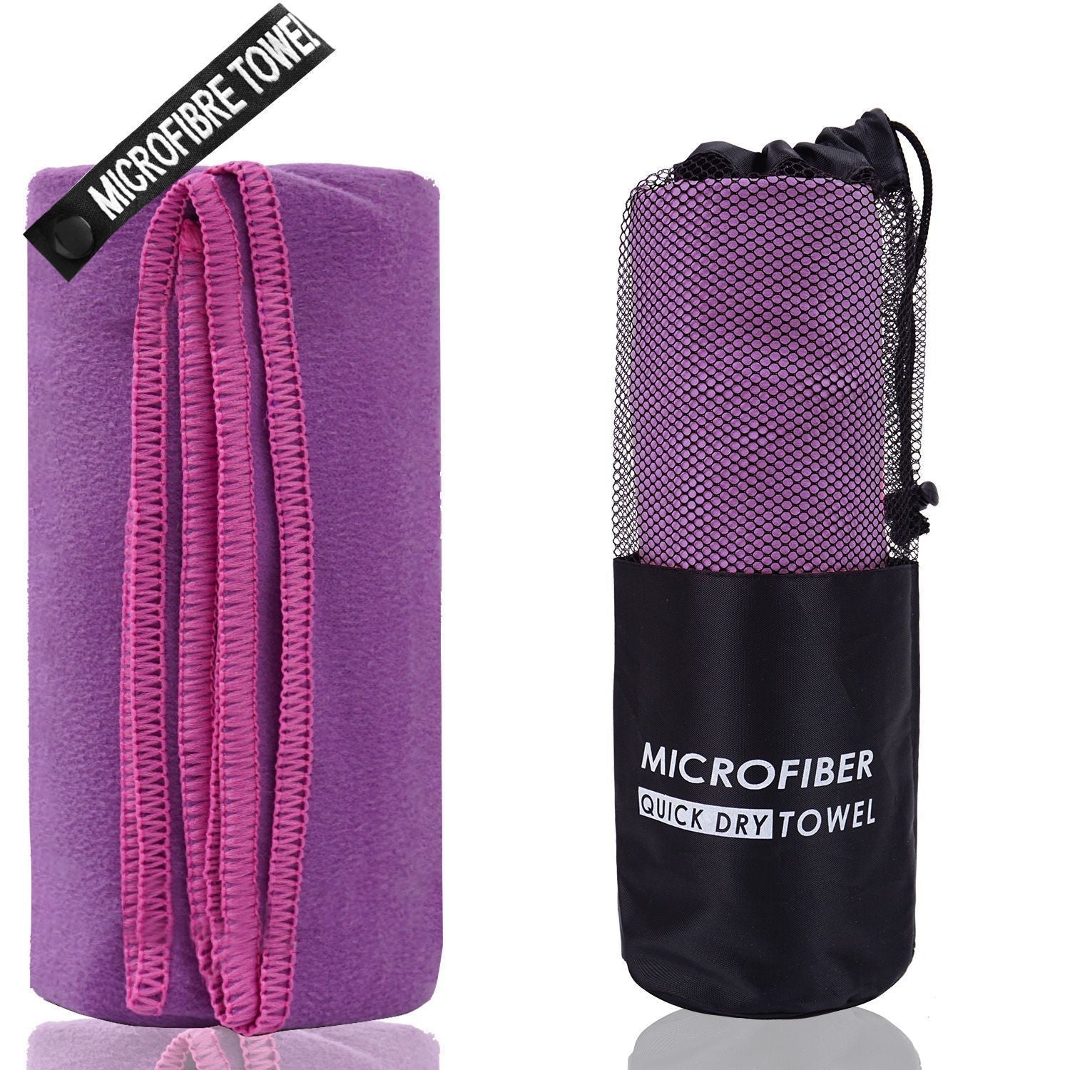 KTX-346003 Microfiber Quick-Drying Sports Yoga Towel - Stripe Design, Available in Multiple Colors & Sizes