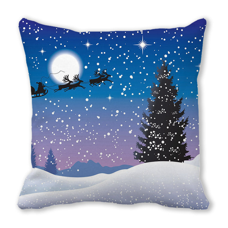 HKM-346131 Christmas Elk Series Modern Printed Pillowcase 45x45cm in Various Colors