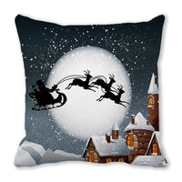 HKM-346131 Christmas Elk Series Modern Printed Pillowcase 45x45cm in Various Colors