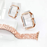 HKM-346131 Stylish Diamond Metal Strap for Apple Watch 38mm 40mm 42mm 44mm