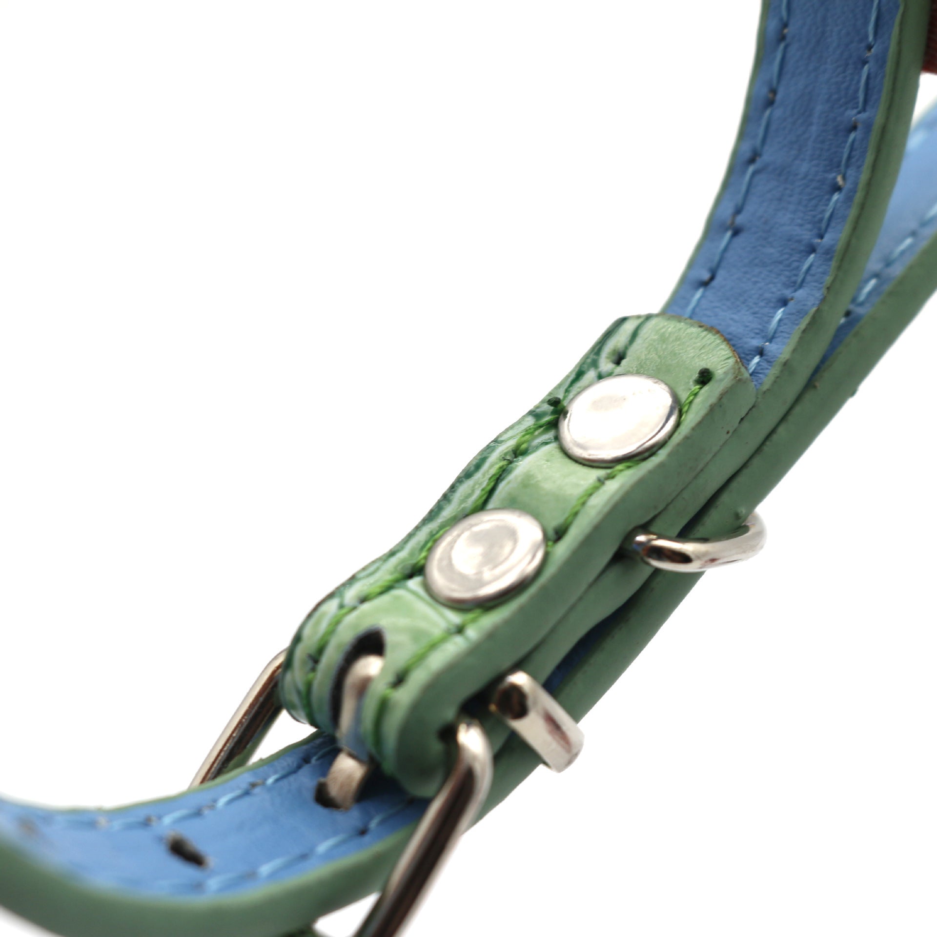 HKM-346259 Floral Small Dog and Cat Collars in Red, Green, Black, and Rose – Durable PU Material