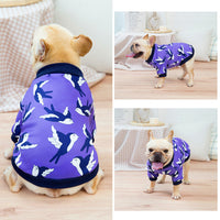 HKM-346323 Casual Yellow & Dark Blue Bullfighting Dog Sweatshirt - Multiple Sizes Available