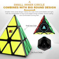 HKM-346323 MoYu 3x3 Stickerless Pyraminx Magnetic Puzzle Cube for Kids and Adults