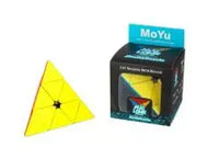 HKM-346323 MoYu 3x3 Stickerless Pyraminx Magnetic Puzzle Cube for Kids and Adults