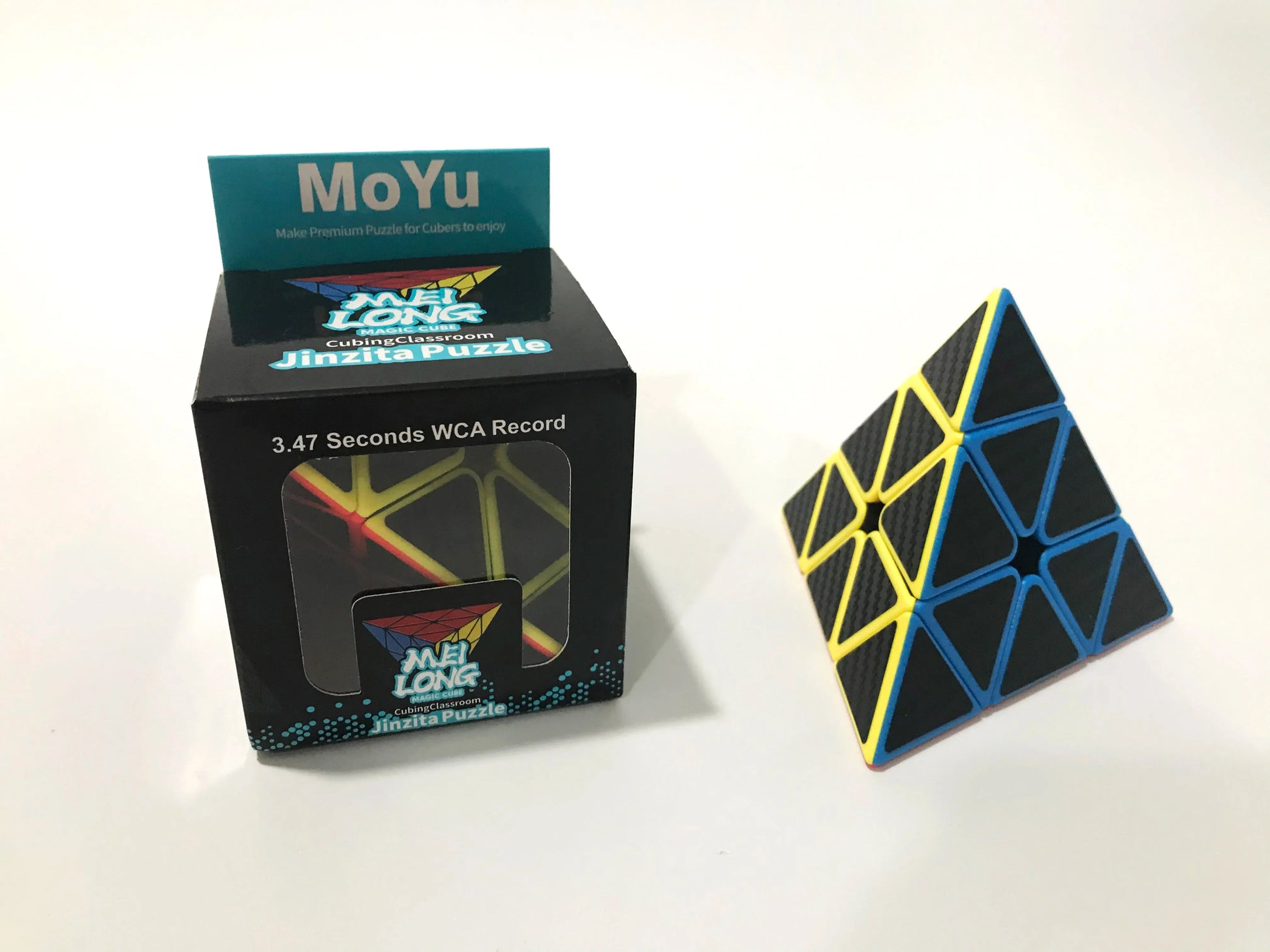 HKM-346323 MoYu 3x3 Stickerless Pyraminx Magnetic Puzzle Cube for Kids and Adults