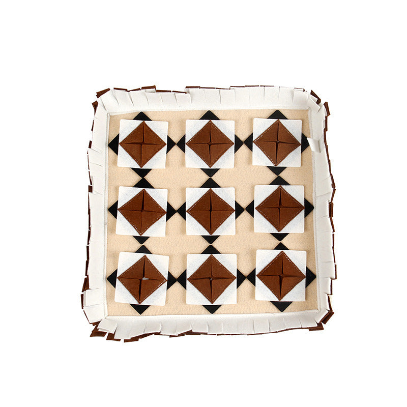 HKM-346387 Dog Sniffing Mat in Skin and Gray Non-Woven Fabric, 33x33x4 cm