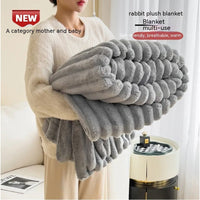 HKM-346515 Double-Sided Thick Bubble Velvet Blanket in Soft Colors for All-Season Comfort