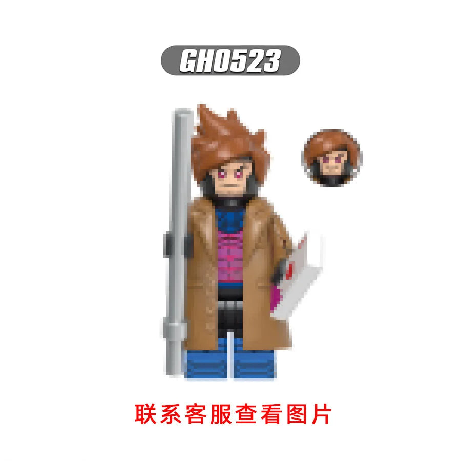 KTX-346579 Mini Cartoon Character Plastic Building Block Toy Set for Ages 2-14, Eco-Friendly Assembly Kit