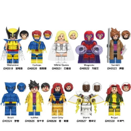 KTX-346579 Mini Cartoon Character Plastic Building Block Toy Set for Ages 2-14, Eco-Friendly Assembly Kit