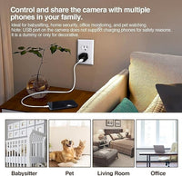 HKM-346771 Smart WiFi Security Camera Charger with 2K Resolution and Smart Motion Detection