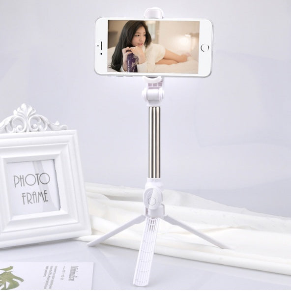 HKM-346963 Portable Tripod Selfie Stand with Bluetooth Remote for iPhone, Adjustable 360° Phone Clip and Aluminum Alloy Design