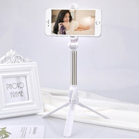 HKM-346963 Portable Tripod Selfie Stand with Bluetooth Remote for iPhone, Adjustable 360° Phone Clip and Aluminum Alloy Design