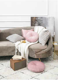 HKM-347027 Small Velvet Pumpkin Pillow - Nordic Style, Plush Material, 38x38 cm