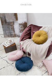 HKM-347027 Small Velvet Pumpkin Pillow - Nordic Style, Plush Material, 38x38 cm