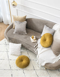 HKM-347027 Small Velvet Pumpkin Pillow - Nordic Style, Plush Material, 38x38 cm