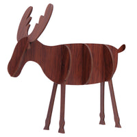 HKM-347027 Wooden Christmas Elk Ornaments - Handcrafted Holiday Decor