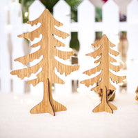 HKM-347027 Wooden Christmas Elk Ornaments - Handcrafted Holiday Decor