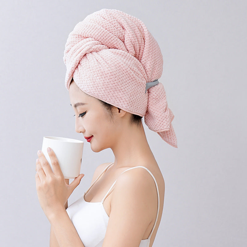HKM-347155 Coral Fleece Quick-Drying Hair Drying Towel - Lightweight and Water-Absorbing, 60x100cm