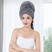 HKM-347155 Coral Fleece Quick-Drying Hair Drying Towel - Lightweight and Water-Absorbing, 60x100cm