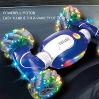 HKM-347155 Remote Control Flash Wheel RC Twist Car for Kids - Stunt Vehicle for Indoor & Outdoor Fun