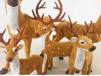 HKM-347347 Christmas Elk Decor with Flocking Finish - Nonwoven Fabric Desktop Ornaments in 15cm, 20cm, and 30cm Sizes