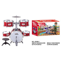 HKM-347475 Jazz Drum Set for Kids with Chair – Educational Musical Toy for Unisex Ages 2 to 14+ Years