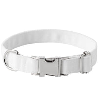 HKM-347603 Elegant White Pet Bow Knot Collar with Adjustable Sizes for Dogs