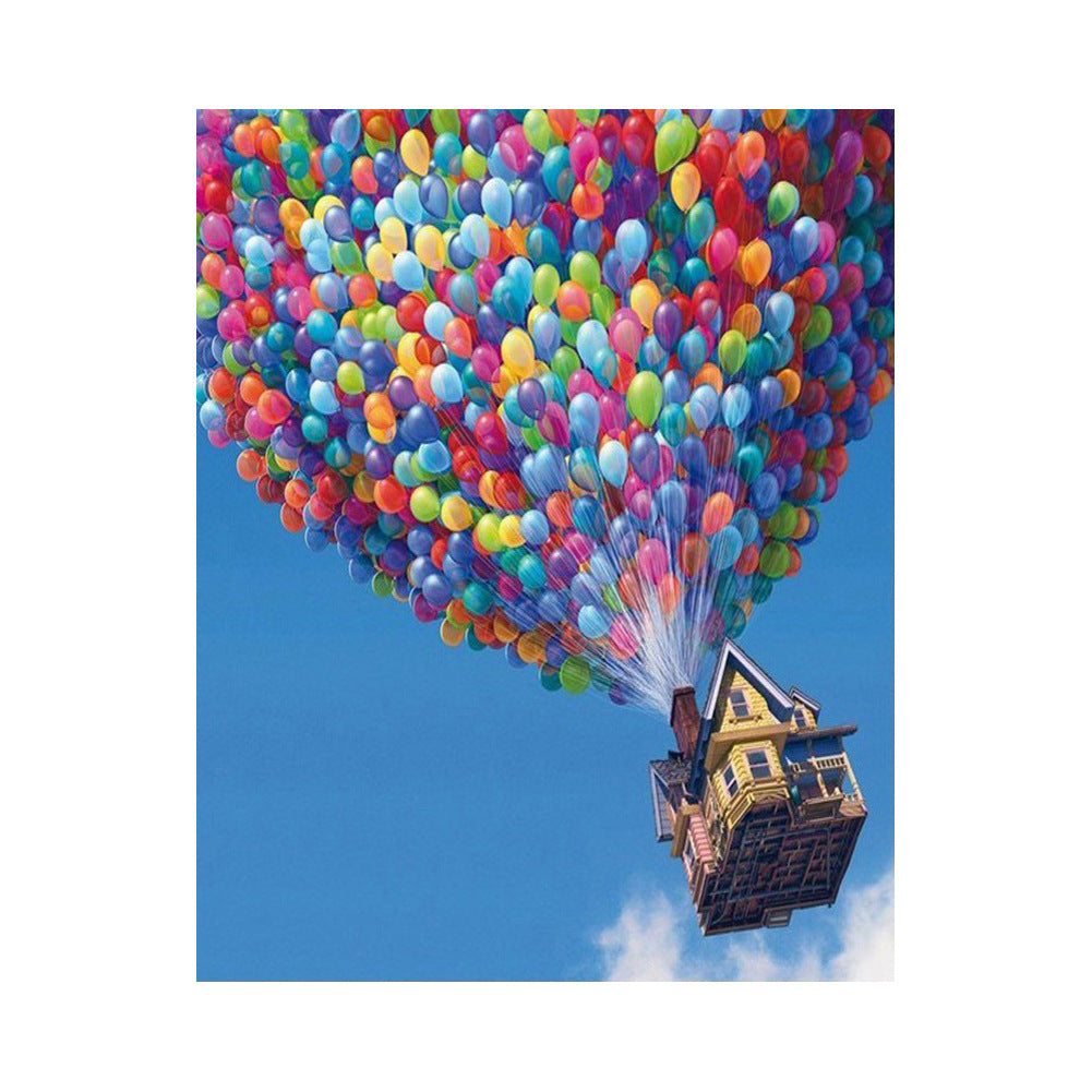 HKM-347667 Digital Canvas Painting - DIY Hot Air Balloon Artwork 40x50cm for Modern Home Décor