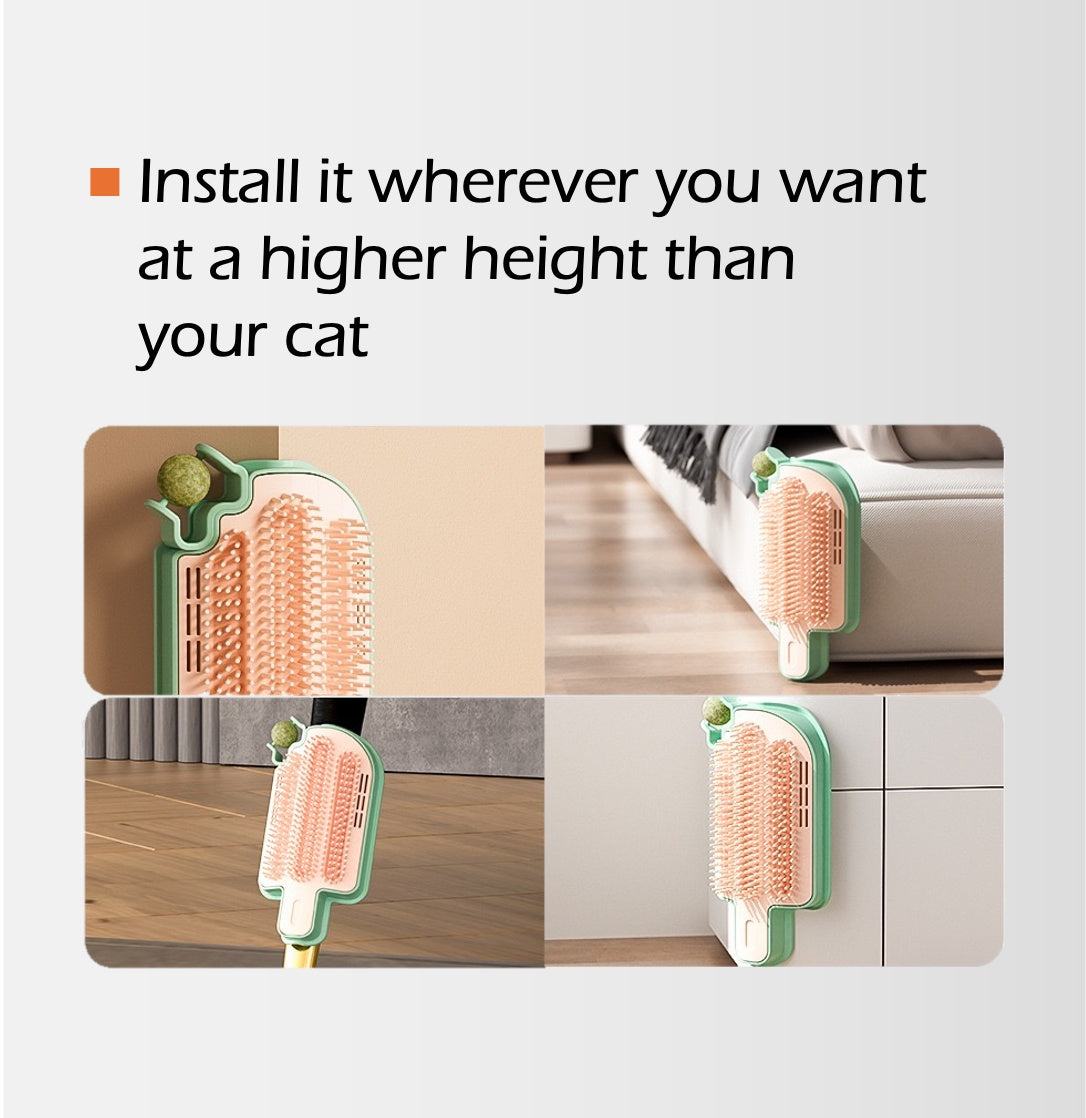 HKM-347667 Popsicle-Shaped Cat Grooming Brush with Corner Design for Reduced Shedding and Easy Cleaning