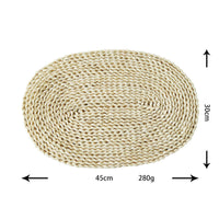 HKM-347731 Woven Corn Table Mats - Round Insulation for Dinner, Tea, and Cup - Available in 11cm, 20cm, 30cm, 40cm
