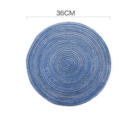 HKM-347731 Woven Corn Table Mats - Round Insulation for Dinner, Tea, and Cup - Available in 11cm, 20cm, 30cm, 40cm