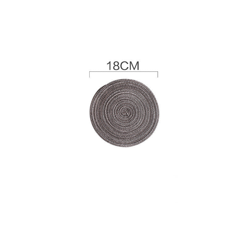 HKM-347731 Woven Corn Table Mats - Round Insulation for Dinner, Tea, and Cup - Available in 11cm, 20cm, 30cm, 40cm