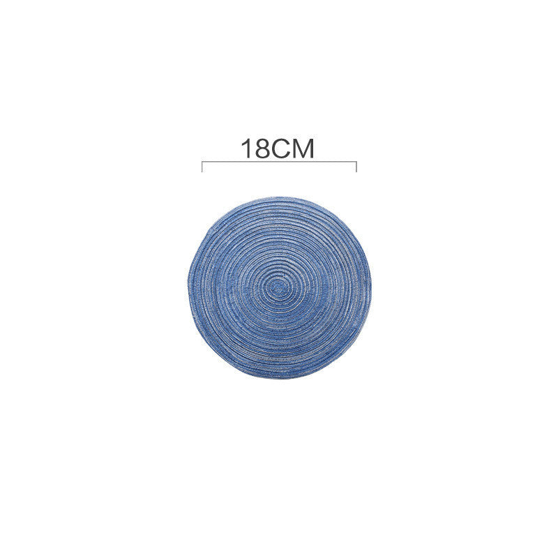 HKM-347731 Woven Corn Table Mats - Round Insulation for Dinner, Tea, and Cup - Available in 11cm, 20cm, 30cm, 40cm